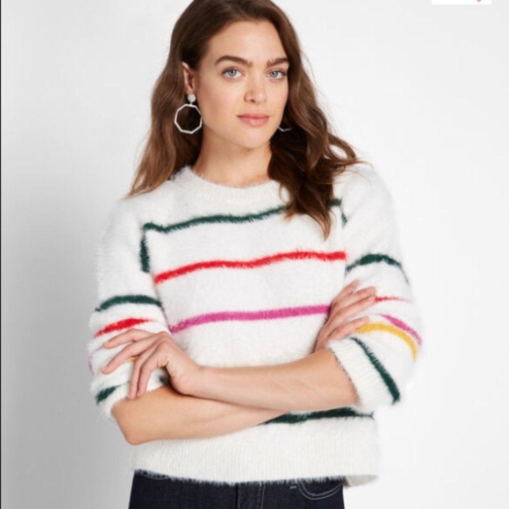 ModCloth Chenille Striped Sweatwr